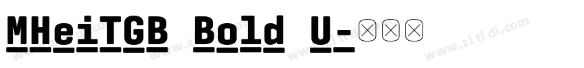 MHeiTGB Bold U字体转换 MHeiTGB Bold U字体转换